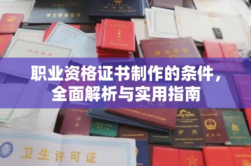衡东职业资格证书制作的条件，全面解析与实用指南